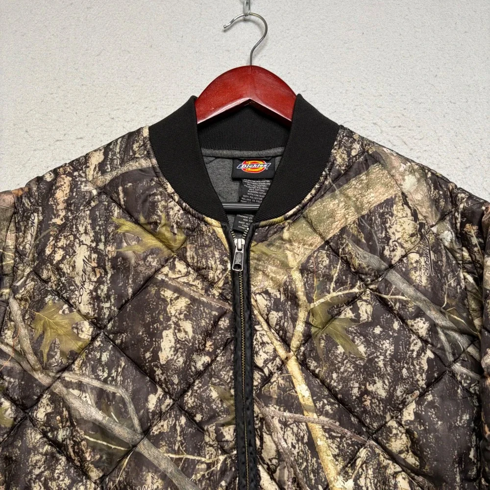 Dickies Quilted Bomber Jacket Mens M Camo TrueTimber Conceal Workwear Y2K